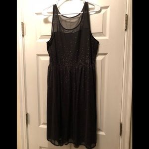 Lane Bryant Black w/ gold Sequins Party Dress